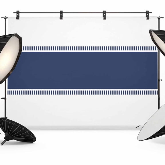 Navy Blue Backdrop for Photography, Stripes Solid Color Photo Backdrop Portrait Background Party Banner Photo Backgrounds for Studio Booth Props, 7x5ft