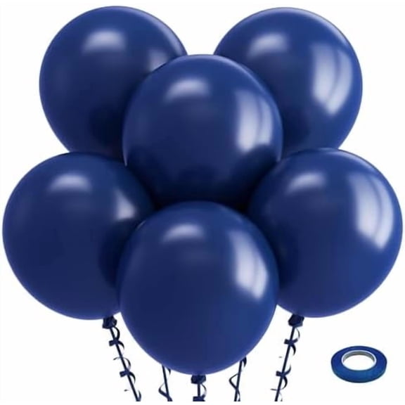 Navy Blue Balloons 18 Inch - 30 Pack Large Thick Blue Big Round Dark Blue Latex Balloon for Birthday Bridal Shower Graduation Wedding Party Decorations