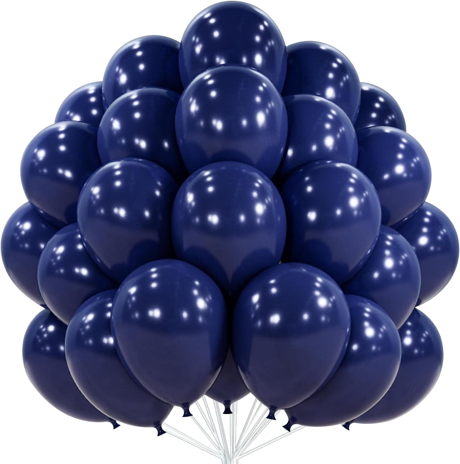 Navy Blue Balloons 50 pcs 12 Inch Pearl Dark Blue Latex Helium