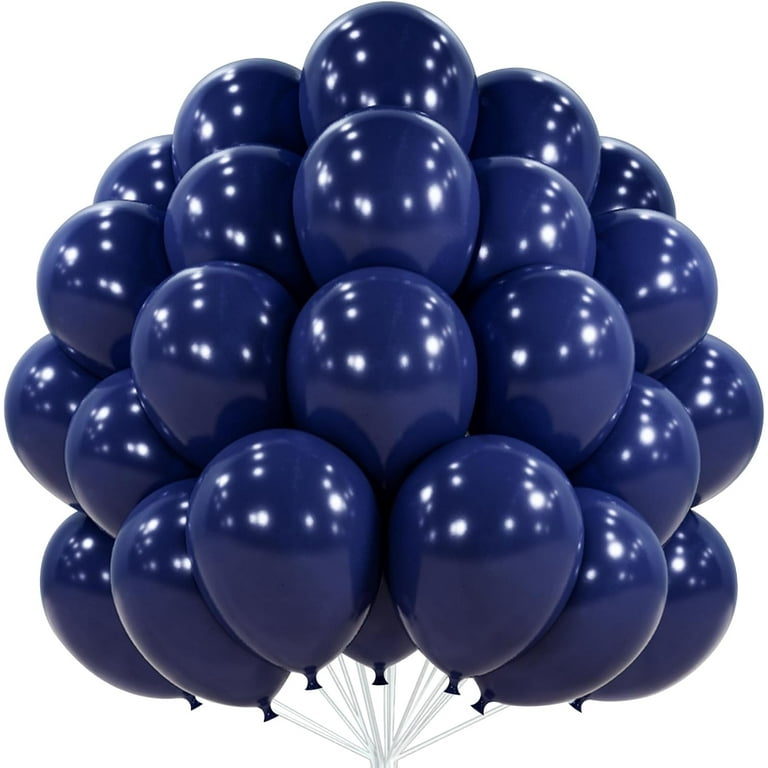 Navy Blue Balloons 50 pcs 12 Inch Pearl Dark Blue Latex Helium