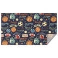 thumbnail image 1 of Navy Blue Baseball Football Pattern Rectangle Tablecloth 60"x102",Waterproof Polyester Rectangle Table Cloth, Wipeable Spillproof Polyester Tablecloth for Dining, Camping, Indoor and Outdoor, 1 of 6