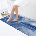 thumbnail image 1 of Navy Blue Bathroom Rug Mat, Abstract Marble Bath Mats for Bathroom Non Slip, Modern Bath Rug Soft Luxury Microfiber Floor Rug for Tub Shower 17" x 48", 1 of 6