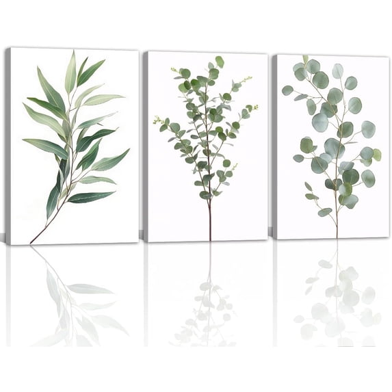 Navy Blue Bathroom Wall Art Singg Plant Canvas Prints Minimalist Botanical Picture Paintings Watercolor Artwork for Living Room Bedroom Kitchen Wall Decor