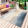 thumbnail image 1 of Navy Blue Beige Gray Outdoor Rug for Patio/Deck/Porch, Non-Slip Large Area Rug 5 x 8 Ft, Modern Abstract Art Indoor Outdoor Rugs Washable Area Rugs, Reversible Camping Rug Carpet Runner, 1 of 8