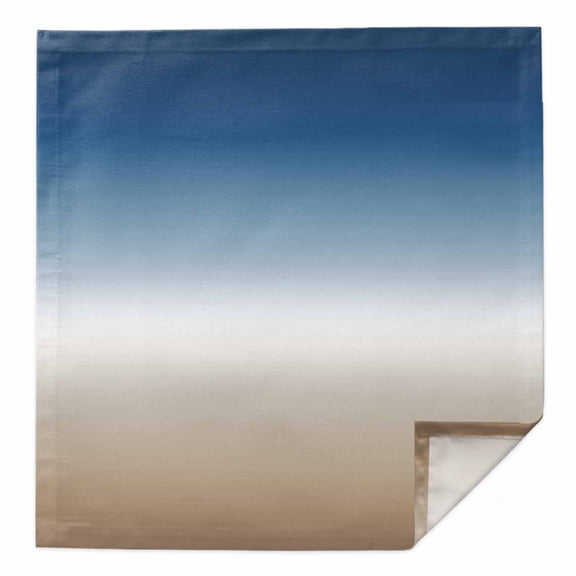 Navy Blue Beige Ombre Cream Cloth Napkins Washable Set of 1, Modern Abstract Art Aesthetics Reusable Dinner Table Napkins Cloth Bulk for Weddings Kitchen Restaurants Hotel Events Party 20 x 20 Inch