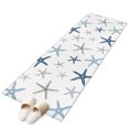 thumbnail image 1 of Navy Blue Beige Starfish Runner Rug 2x6 Washable Kitchen Rug Non-Slip Lightweight Thin Soft Low Pile Bathroom Runner Coastal Summer Beach Nautical Carpet for Hallway Laundry Room Bedroom Entryway, 1 of 9