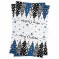 thumbnail image 1 of Navy Blue Black Christmas Tree Kitchen Towels Set of 2, Water Absorbent Dish Towel, Xmas Tree Snowflake Decorative Hand Towels - Quick Drying Cloth for Cooking Baking, 18x28 Inch, 1 of 8