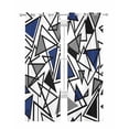 thumbnail image 1 of Navy Blue Black Geometric Sheer Curtains 84 Inch Length 2 Panels Set for Living Room/Bedroom, Abstract Art Modern Line Kitchen Curtains Grommet Semi-Sheer Curtains Drapes Window Treatments 52"x84"x2, 1 of 7