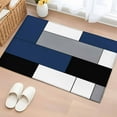 thumbnail image 1 of Navy Blue Black Grey Bathroom Rug Washable 2x3 Entryway Rug Non Slip Modern Irregular Geometric Abstract Front Door Mat Low Pile Indoor Doormat Throw Floor Carpet for Kitchen Bedroom Entrance, 1 of 8