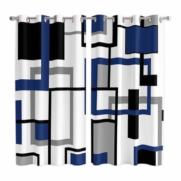 Dark Sea Green Black Ombre Kitchen Curtains 96 Inch Length, Modern ...