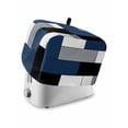 thumbnail image 1 of Navy Blue Black Grey Toaster Cover 4 Slice, Modern Irregular Geometric Abstract Dustproof Bread Machine Oven Cover with Storage Pockets, Fits Most Kitchen Toasters Protector, 1 of 5