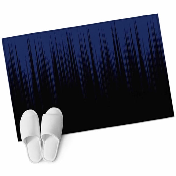 Navy Blue Black Ombre Area Rugs Collection 2'x3', Modern Abstract Striped Gradient Non Slip Indoor Rectangle Throw Runner Rug Floor Mat Carpet for Living Room Dining Table Bedroom Nursery