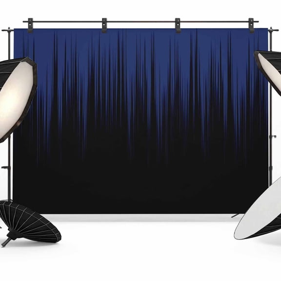 Navy Blue Black Ombre Backdrop for Photoshoot,Photography Photo Studio Background Wall Backdrop,Modern Abstract Striped Gradient Back Drop Banner Panel for Portraits Wedding Live Streaming 8x6Ft