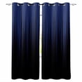 thumbnail image 1 of Navy Blue Black Ombre Blackout Curtains 54 Inch Length 2 Panels Set for Living Room Bedroom, Modern Abstract Striped Gradient Room Darkening Window Curtains Thermal Black Out Curtain 52"x54", 1 of 8