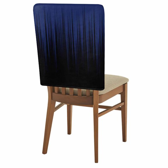 Navy Blue Black Ombre Chair Covers Set of 4 Abstract Modern Lines Gradient Chair Back Covers Stretch Removable Washable Slipcovers Protector for Dining Room Kitchen Party Decor