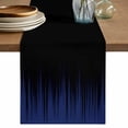 thumbnail image 1 of Navy Blue Black Ombre Cotton Linen Table Runner for Dining Kitchen, Modern Abstract Striped Gradient Wedding Outdoor Party Tablerunners, Dresser Scarf Coffee Tablecloth Runners 13x108 Inches, 1 of 9