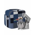 thumbnail image 1 of Navy Blue Black Stand Mixer Dust Cover with Storage Pocket & Handles,Grey White Patchwork Abstract Geometric Fits All Tilt Head & Bowl Lift Kitchen Appliance Cover Organizer Accessories,4.5-5 Quart, 1 of 6