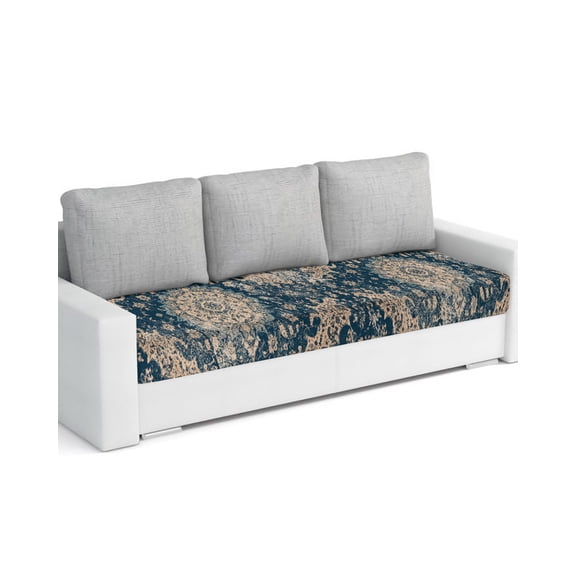Navy Blue Boho Couch Cushion Covers Stretch, Washable Sofa Seat Covers Individual Seat Cushion Sofa Slipcovers Modern Geometric Abstract Ehtnic Couch Cover Furniture Protector L-1PCS