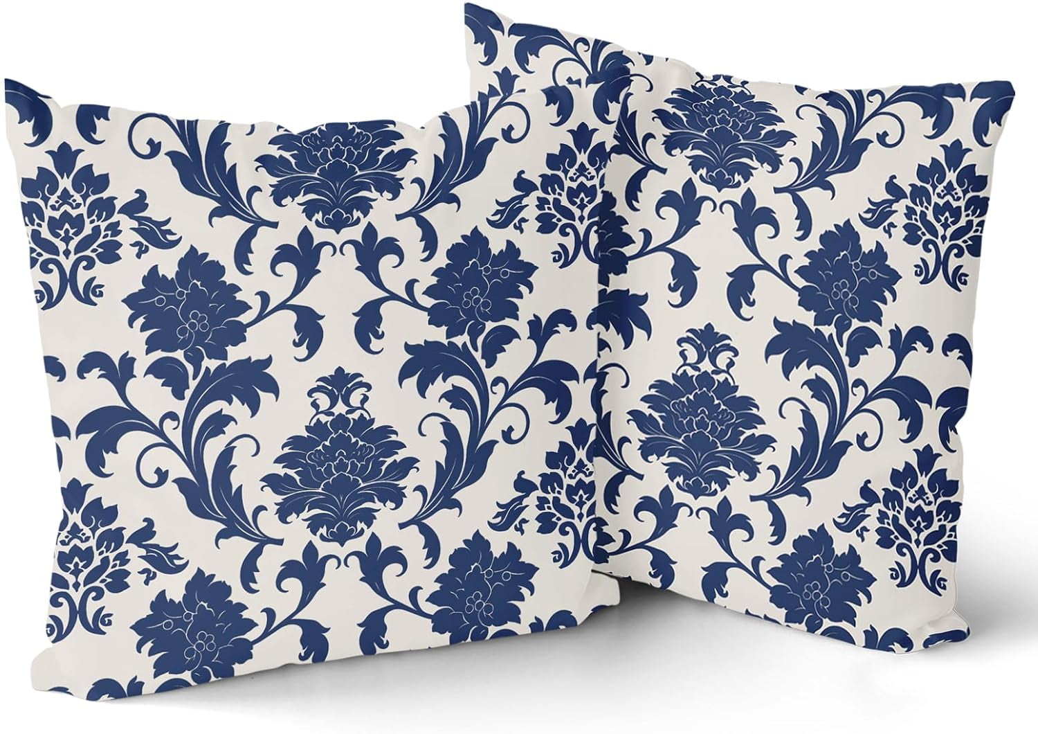 Navy Blue Boho Outdoor Pillow Covers 18x18 Inch Bohemian Vintage Navy