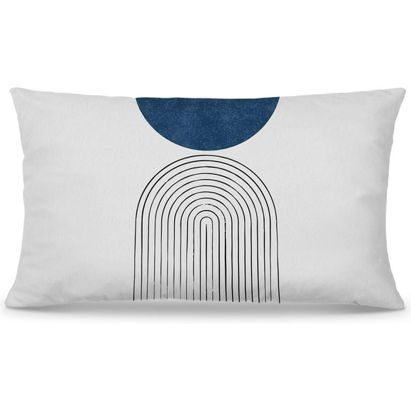 Navy Blue Boho Pillow Covers 12x20, Boho Pillow Cases, Mid Century Modern Throw Pillow Covers, Boho Decor for Living Room Bedroom, Modern Boho Decor, Boho Decor Pillows