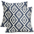thumbnail image 1 of Navy Blue Boho Pillow Covers 20x20 Inch Set of 2, Modern Abstract Bohemian Geometric Pattern Decorative Throw Pillow Cases Cushion Covers Summer Decoration Gift Farmhouse Sofa Couch Bed Decor, 1 of 6