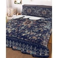 thumbnail image 1 of Navy Blue Boho Twin XL Size Down Alternative Comforter, Lightweight Comforter Quilt Bedding Set with Pillow Shams Abstract Art Ethnic Vintage Geometric All Seasons Bed Comforter Duvet Insert 68"x98", 1 of 7