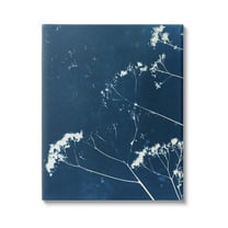 Navy Blue Botanical Sprouts Botanical & Floral Graphic Art Gallery Wrapped Canvas Print Wall Art