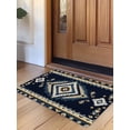 thumbnail image 1 of Navy Blue Brown Boho Door Mat&nbsp;Indoor Outdoor Entrance, Non Slip Small Rug for Kitchen Bathroom Entryway Rug, Retro Geometric Southwestern Washable Doormat Floor Mat 16x24 Inch, 1 of 8