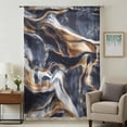 thumbnail image 1 of Navy Blue Brown Marble Sheer Curtains 63 Inches Long, Minimalist Abstract Art Light Filering Curtains, Breathable Simi Curtain Privacy Drapes for Living Room Bedroom Lightweight Window Treatment, 1 of 9