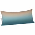 thumbnail image 1 of Navy Blue Brown Ombre Body Pillow Covers 20"x60", Teal Gradient Color Modern Abstract Art Soft Brushed Breathable Throw Pillow Covers, Pillowcase with Zipper for Couch Sofa Bedroom Living Room, 1 of 9