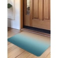 thumbnail image 1 of Navy Blue Brown Ombre Door Mat&nbsp;Indoor Outdoor Entrance,Non Slip Small Rug for Kitchen Bathroom Entryway Rug,Teal Gradient Color Modern Abstract Art Washable Doormat Floor Mat 18x30 Inch, 1 of 8