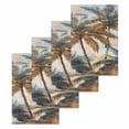 thumbnail image 1 of Navy Blue Brown Palm Tree Hand Towels Set, Waffle Weave Kitchen Towels 4 Pieces, Tropical Leaves Vintage Microfiber Hair Face Bath Tea Towel Absorbent Quick Drying Cleaning Dish Cloths, 15.7"x23.6", 1 of 7