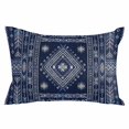 thumbnail image 1 of Navy Blue Brown Southwest Throw Pillow Cover 20 x 30 Inch Decorative Pillow Cover Boho Ethnic Western Geometric Lumbar Pillowcase Seasonal Rectangle Cushion Case for Couch Sofa Bed Living Room, 1 of 9