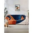 thumbnail image 1 of Navy Blue Burnt Orange Couch Cover for Dogs, Boho Art Modern Geometric Washable Sofa Covers Slipcover for Pets Dogs Futon Cover, Couch Recliner Covers, Oversized Chair Slipcover 71"x91", 1 of 9