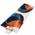 thumbnail image 1 of Navy Blue Burnt Orange Large Area Rugs for Bedroom Living Room, Soft Non Slip Carpet Bedside Rug, Boho Art Modern Geometric Rectangular Floor Cover Kitchen Accent Rug 2'x6' for Dining Room/Office, 1 of 9
