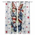 thumbnail image 1 of Navy Blue Butterfly 4th of July Blackout Curtains for Bedroom Darkening Curtains 63 Inches Long Independence Day Star Grey Plaid Window Curtain 2 Panels Set Window Treatment Drapes 42"x63", 1 of 9
