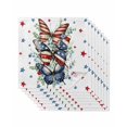 thumbnail image 1 of Navy Blue Butterfly 4th of July Cloth Napkins Set of 8 Reusable Dinner Napkins, Independence Day Red Star Cocktail Napkin Washable Table Napkins for Wedding/Holiday Party/Baby Shower 20"x20", 1 of 7