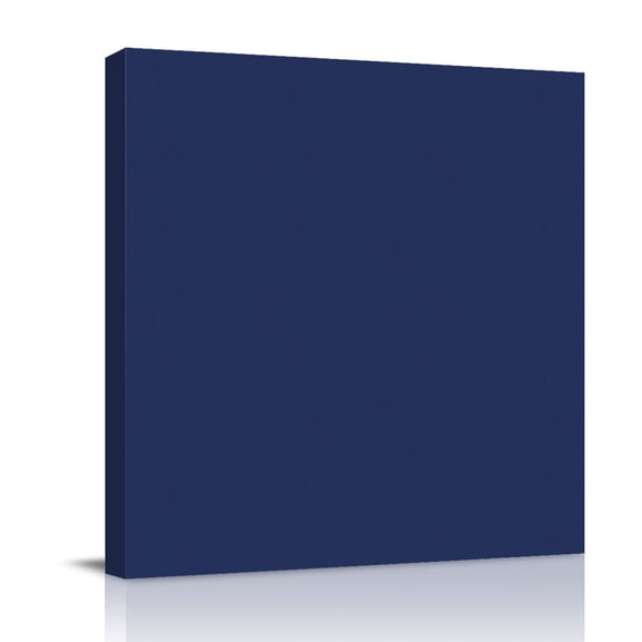 Navy Blue Canvas Wall Art for Living Room, Modern Solid Color Poster Print Painting for Bedroom Office Home Decoration Wall Pictures Prepare To Hang 16"x16"