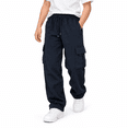 thumbnail image 1 of Navy Blue Cargo Sweatpants for Boys 3t, Drawstring Elastic Waist Kids Jogger Pants with Pockets School Outdoor Active Wear, 1 of 7