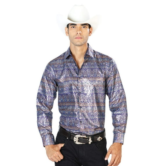 Navy Blue Casual Long Sleeve Shirt 43567