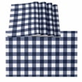 thumbnail image 1 of Navy Blue Check Placemats for Dinning Table Set of 6, Farmhouse Buffalo Plaid Blue Burlap Kitchen Place Mats Waterproof Cloth Table Mats, Indoor Outdoor Placemats Easy Clean Dinner Decor, 1 of 8