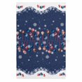 thumbnail image 1 of Navy Blue Christmas 1 Pack Kitchen Towel, Water Absorbent Dish Towel, Xmas Balls White Snowflake Decorative Hand Towels - Quick Drying Cloth for Cooking Baking, 18x28 Inch, 1 of 8
