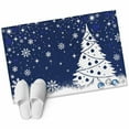 thumbnail image 1 of Navy Blue Christmas 2'x3' Washable Rug, Xmas Tree Snowflake Winter Non-Slip Soft Doormat Area Rugs for Entrance Bathroom Bedsides, Carpet for Kitchen Bedroom, Entryway Floor Mat, 1 of 9