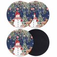 thumbnail image 1 of Navy Blue Christmas Coasters Set of 4, Absorbent Coasters for Drinks, Snowman Xmas Tree Poinsettia Eucalyptus Coaster for Desk Coffee Table Protection, Home Decor House Warming Gifts 4", 1 of 8