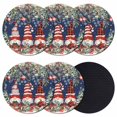 thumbnail image 1 of Navy Blue Christmas Coasters Set of 6, Absorbent Coasters for Drinks, Gnomes Xmas Tree Poinsettia Eucalyptus Coaster for Desk Coffee Table Protection, Home Decor House Warming Gifts 4", 1 of 8