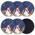thumbnail image 1 of Navy Blue Christmas Coasters Set of 6, Absorbent Coasters for Drinks, Snowman Gifts Xmas Tree Snowflake Winter Coaster for Desk Coffee Table Protection, Home Decor House Warming Gifts 4", 1 of 8