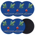 thumbnail image 1 of Navy Blue Christmas Coasters Set of 6, Absorbent Coasters for Drinks, Xmas Tree Ball Winter Modern Art Coaster for Desk Coffee Table Protection, Home Decor House Warming Gifts 4", 1 of 8