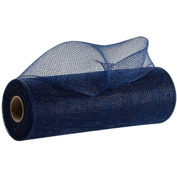 Navy Blue Christmas Deco Mesh - 10" x 10 Yards, Memorial Day, Wreath, 4th of July, Christmas, Police Support, President's Day