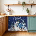thumbnail image 1 of Navy Blue Christmas Sink Skirt 11"Wx13"L,Dustproof Under Sink Curtain with Self Adhesive Tape,Snowman Xmas Snowflake Gifts Winter Cabinet Curtain Cover for Bathroom Vanity,Kitchen Storage Shelf, 1 of 9