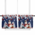 thumbnail image 1 of Navy Blue Christmas Snowman Kitchen Curtain 2 Panels Tiers Curtains 36 Inch Length, Xmas Pine Tree Snowflake Funny Curtains Rod Pocket Curtains Window Drapes Treatment Window Cafe Curtains, 1 of 5